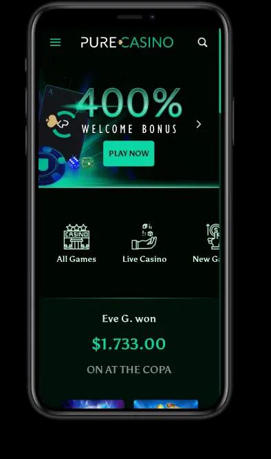 Pure Casino Australia Mobile
